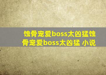 蚀骨宠爱boss太凶猛蚀骨宠爱boss太凶猛 小说